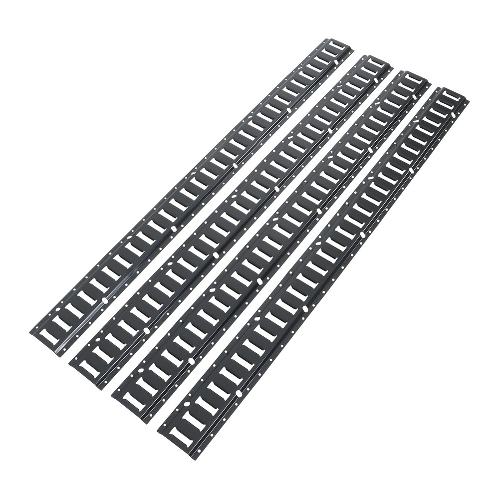 Black & Silver 24 Pack 60" E Track Rail Sections With Hardware Metal For Trucks