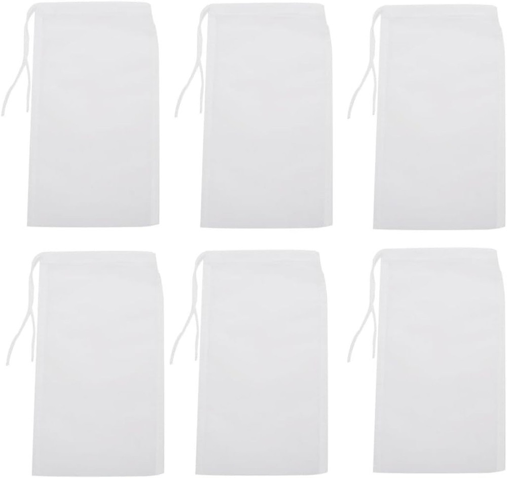6Pack Fine Media Filter Bag for Aquarium 180 Micron Extra Fine Drawstring Filter