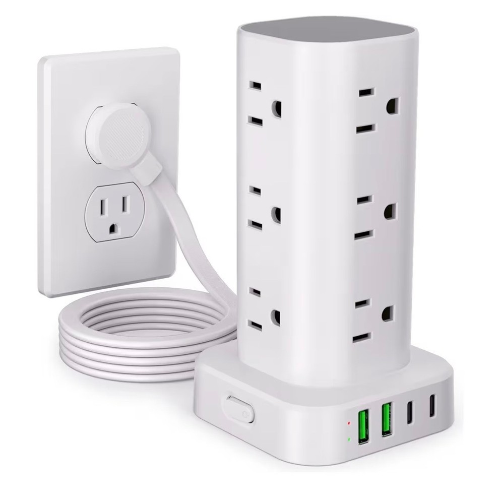 power strip tower with multiple outlets