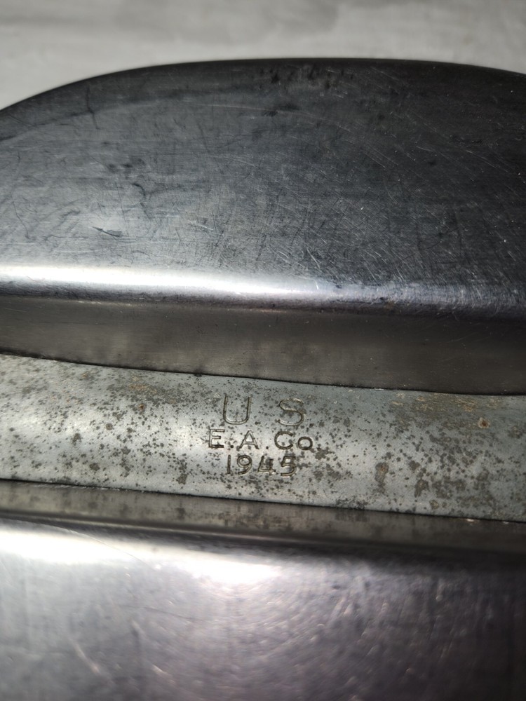 Vintage 1945 WWII USMC U.S. Army E.A. Co. Mess Kit No Utensils