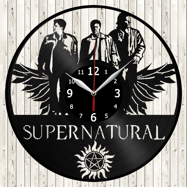Supernatural Vinyl Record Wall Clock Decor Handmade 4131