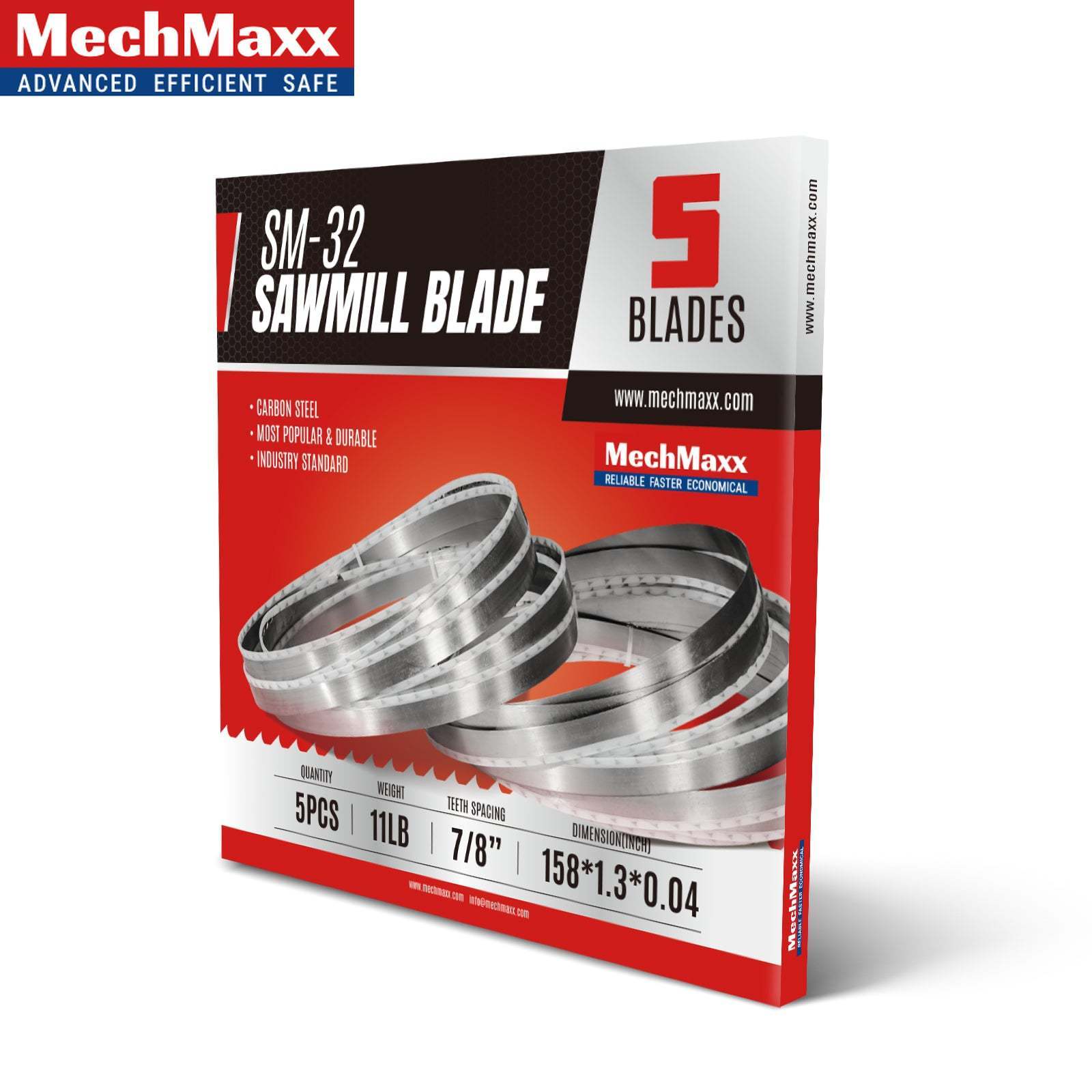 MechMaxx ( 1 Pack / 5 Blades ) Hardwood Sawmill Blades For SM-32 Sawmill