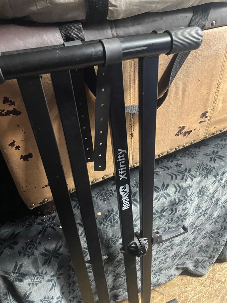 RockJam Adjustable Keyboard Stand with Locking Straps & Quick Release Mechanism