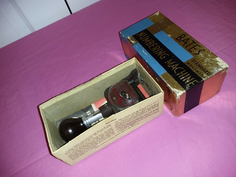 Vintage Bates Standard Movement Numbering Machine