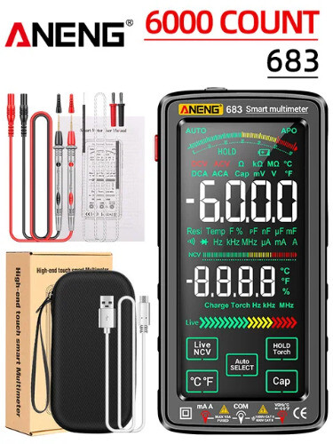 Smart Multimeter -Touch 6000 Counts Multimetro Test Multitester AC/DC Voltage