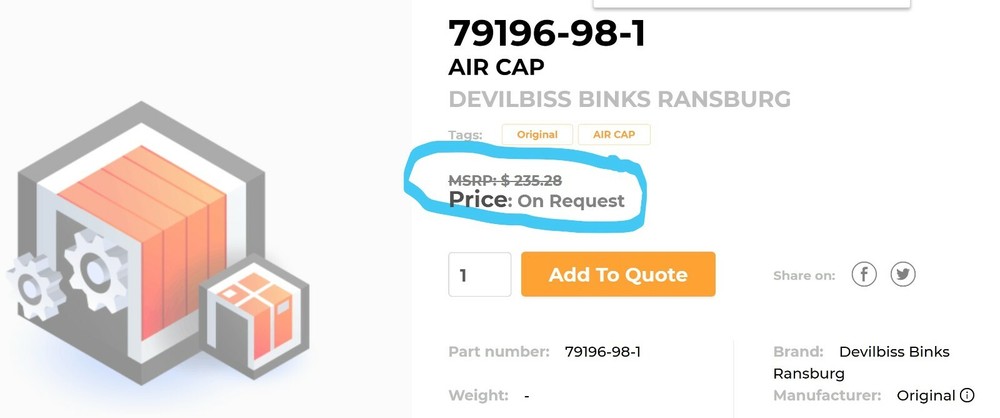 DEVILBISS, BINKS, RANSBURG, Automatic Spray Gun Air Cap 79196-98-1 [OFB2] #8