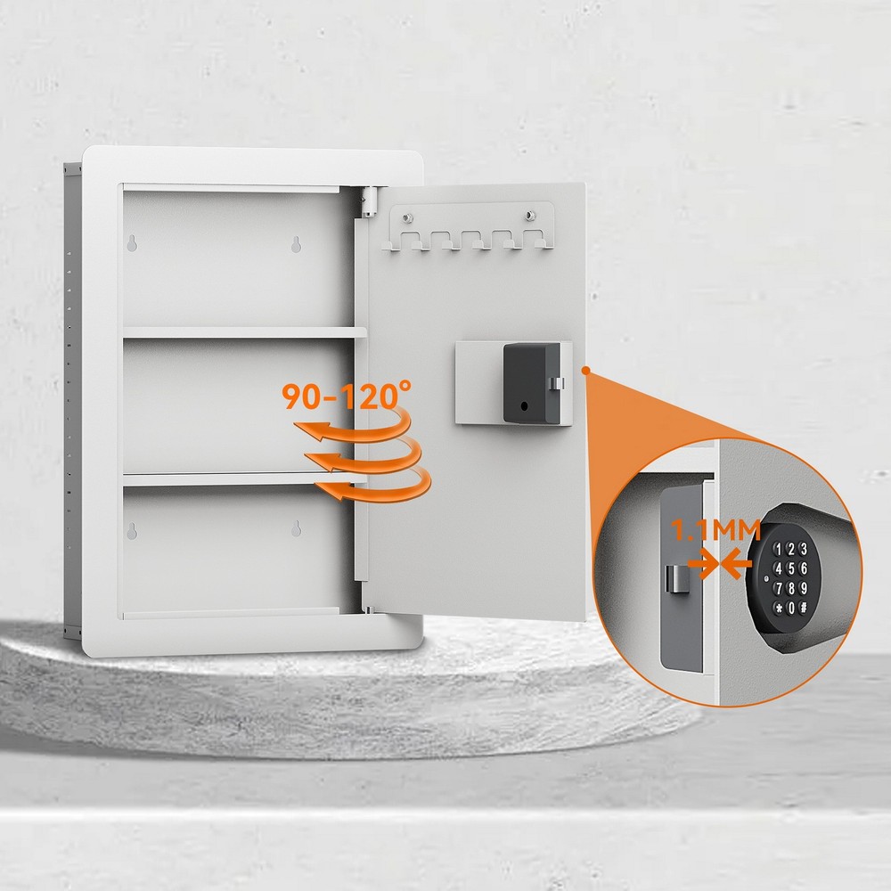 Digital Keypad Wall Hidden Safe Flat Box Fireproof Wall Mount/Embedded Firearms