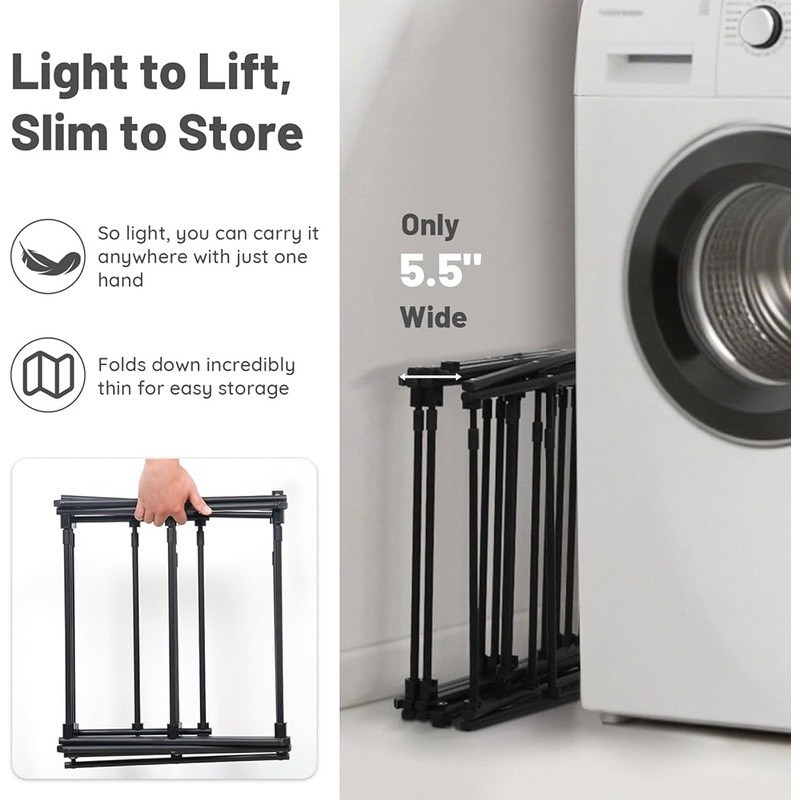 Foldable Clothes Drying Rack Expandable Indoor Outdoor Laundry Space Saver 50lbs