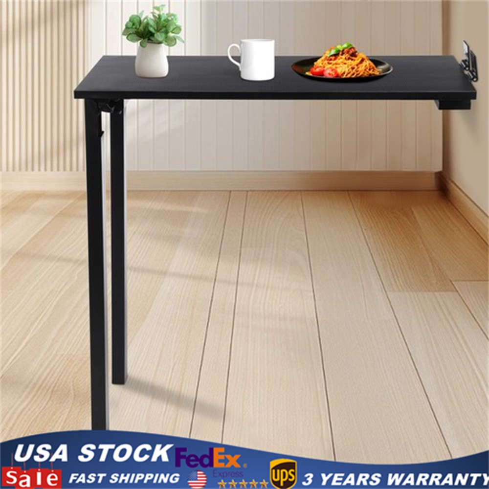 Folding Dining Table Wall Mounted Folding Table For Home Offices 75*40cm Black