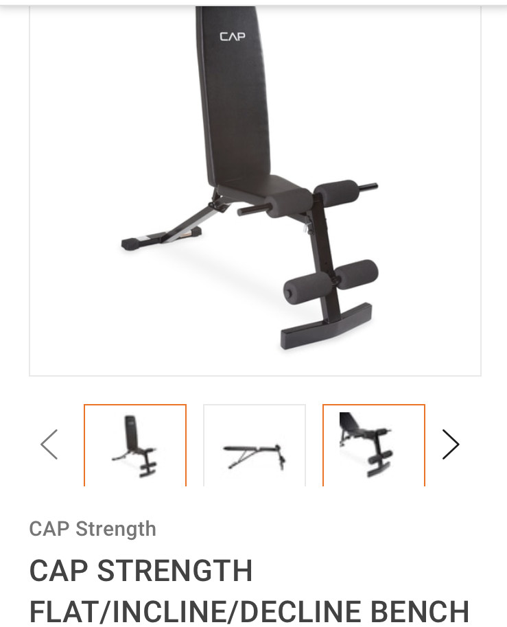 CAP Barbell FM-704U Utility Bench, Black