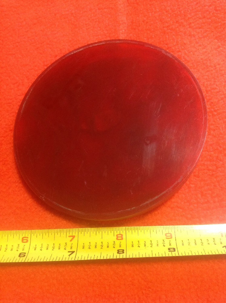 Gorham Weighted Plastic Red And Black Base Plates 4 3/8"