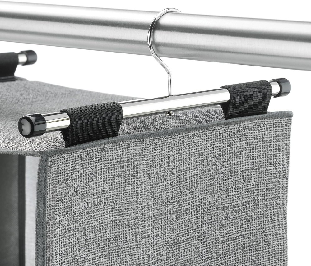 Whitmor 2-Section Closet Organizer - Crosshatch Gray GRAY