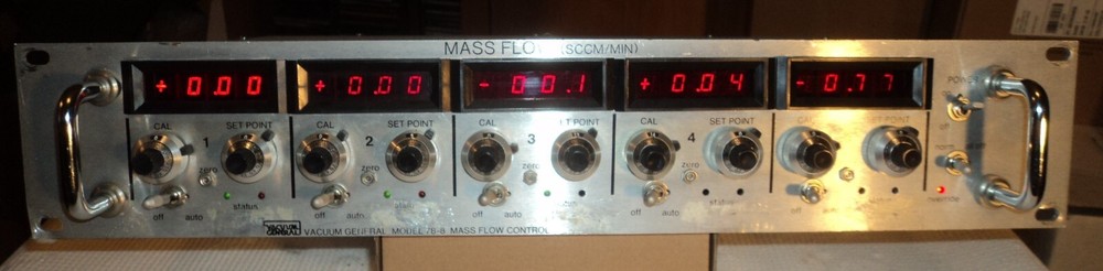 Vacuum General Model 78-8 5-Channel Mass Flow Controller Panel
