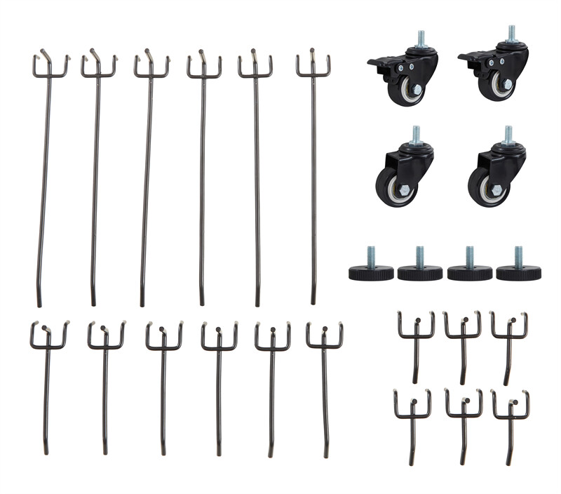 48'' Adjustable Workbench with pegboard Wooden Desktop Workbench 1600 lbs