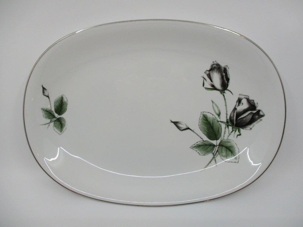 STONEGATE MIDNIGHT ROSE MEDIUM PLATTER - 13"- 1110E
