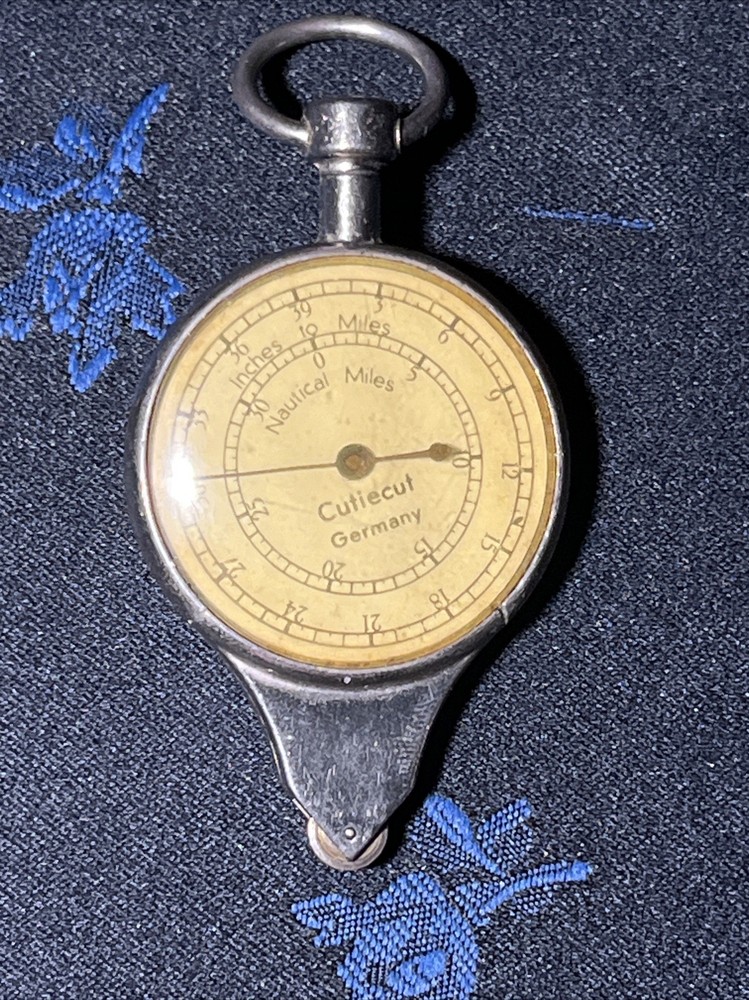 Cutiecut Germany Compass & Nautical Miles Measuring Device & Leather Case