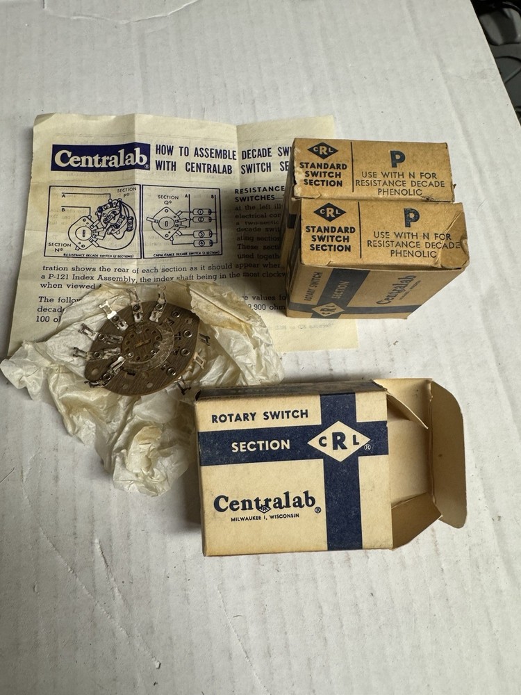 New In Box Centralab P Rotary Switch