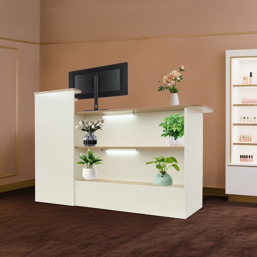 Modern Reception Desk, Reception Desk, Reception Desk with a Lockable Drawer