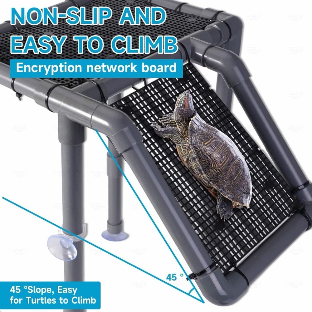 Large Standing Turtle Basking Platform With Ramp 12 Inch Width Resting Area