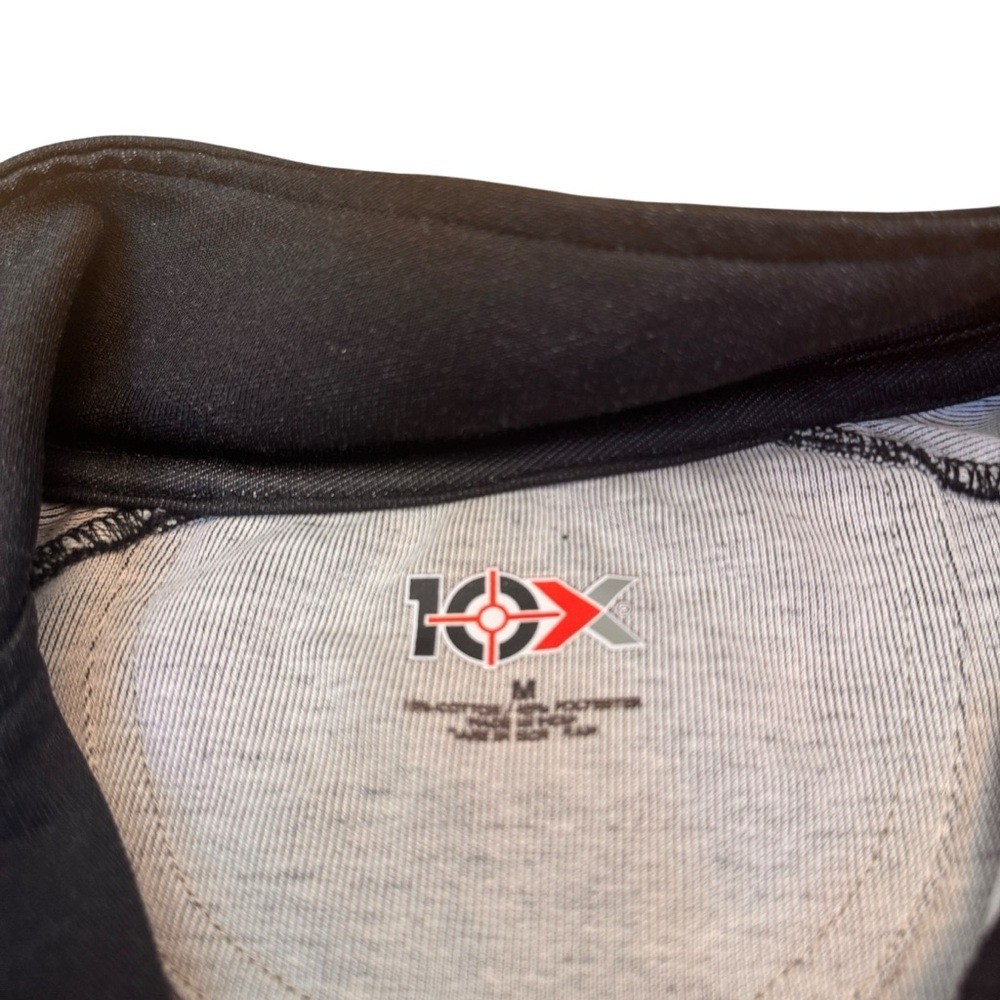 IOX Black Quarter Zip Pullover Mens Medium Athletic Minimal Logo Top EUC Gym Pro