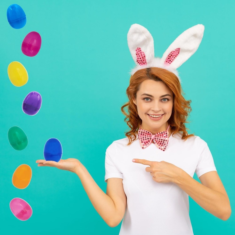 2.25" Plastic Fillable Easter Eggs with Hinge - Ideal for Every Festive Occasion
