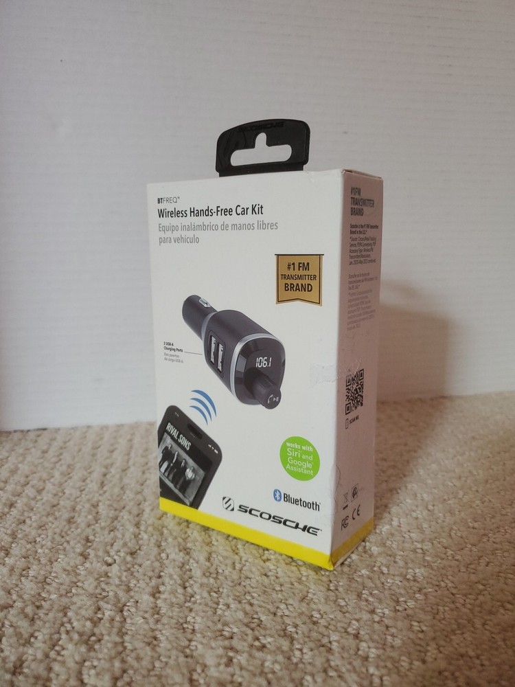 Scosche BTFREQ  Bluetooth Handsfree Car Kit w/#1 FM Transmitter Brand.