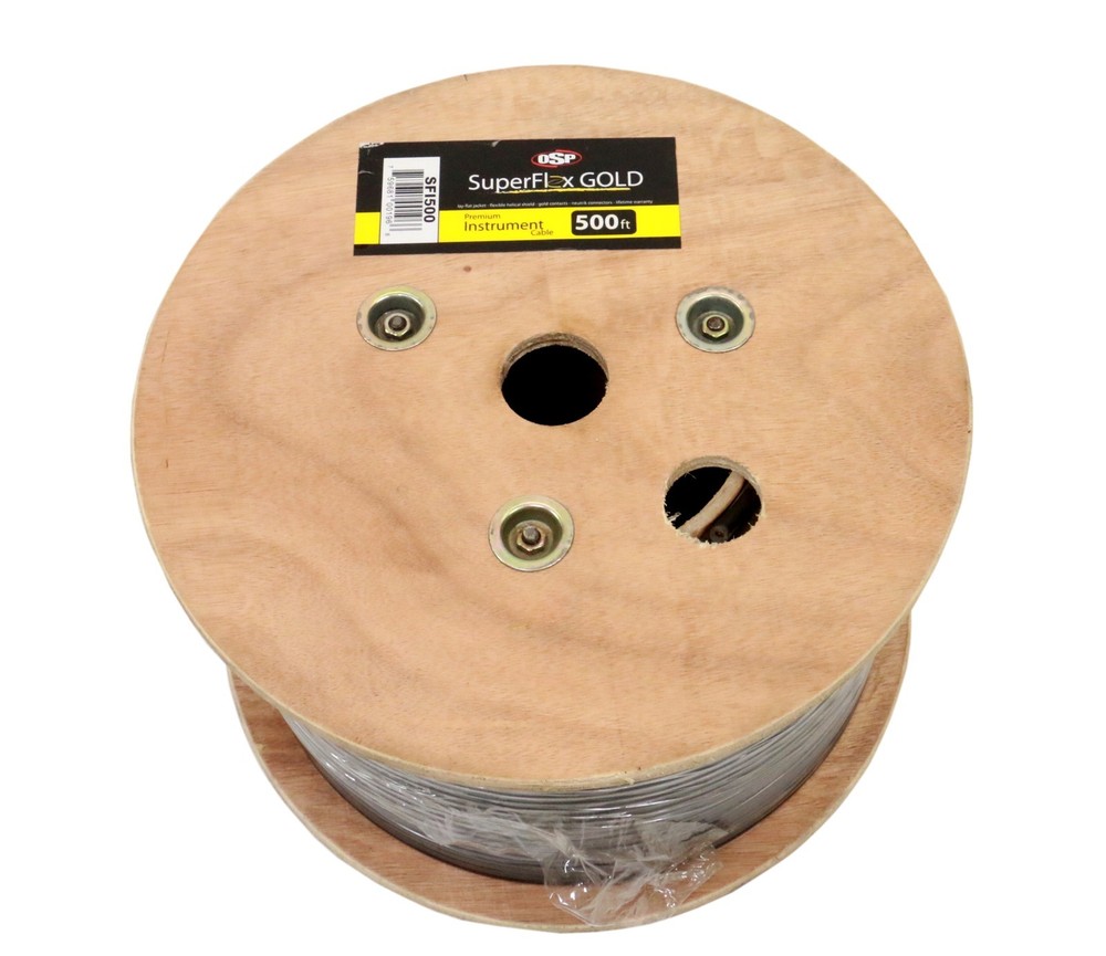 Instrument Guitar Cable 500' Bulk Spool Premium Soft Flexable Cable 24 awg