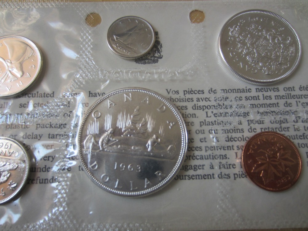 1963 Canada Silver PL Set. Original Mint Packing UNC RJ