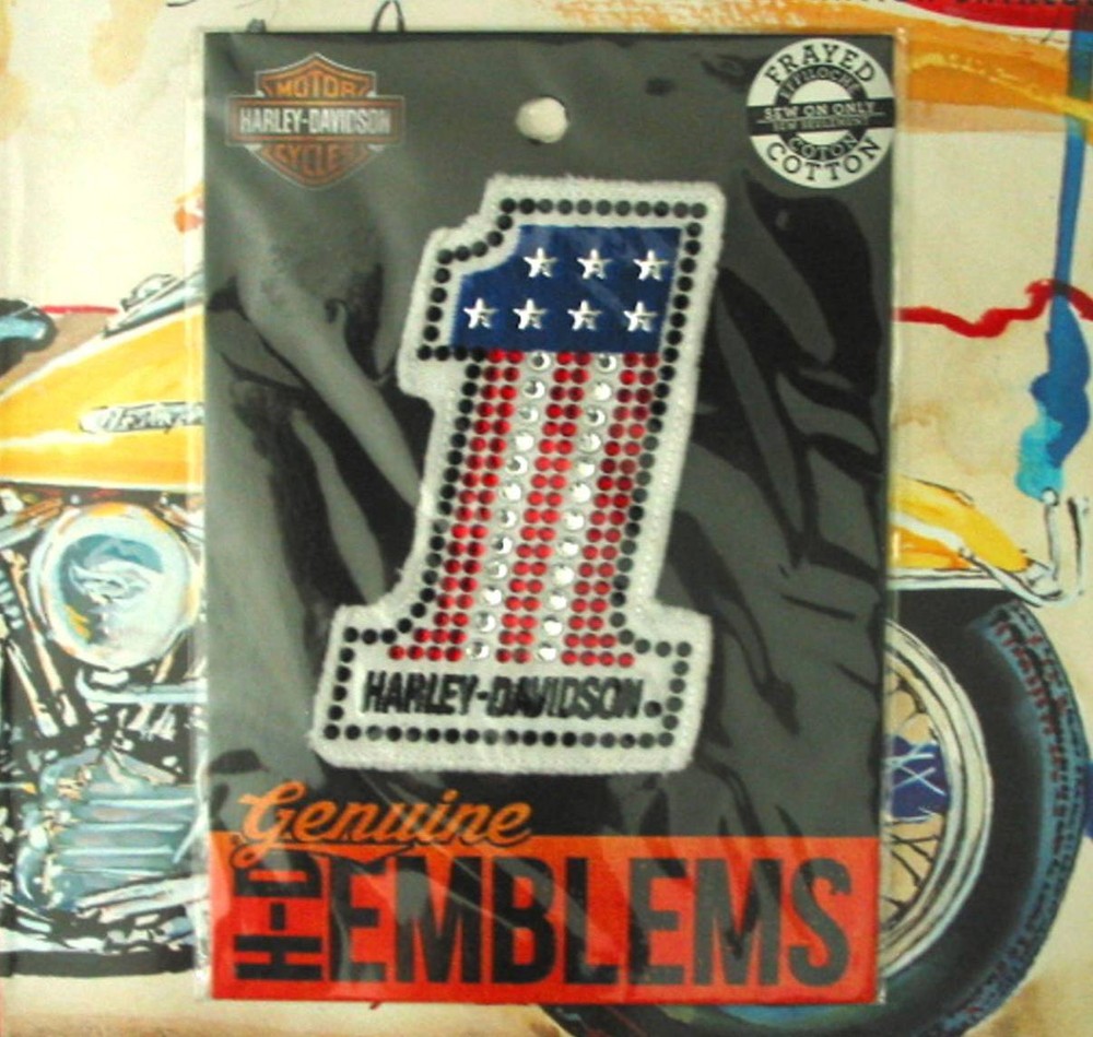 Harley Davidson Women's Studded # 1 Patch / Emblem