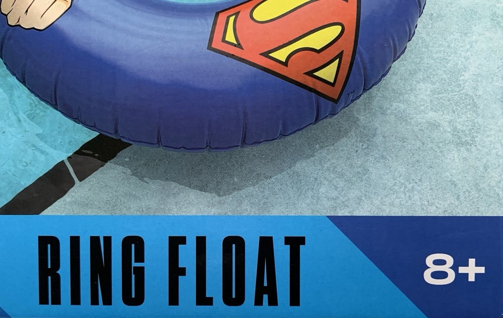 NEW DC Comics SUPERMAN 40in Inflatable Ring Float for Pool ~ Beach ~ Lake