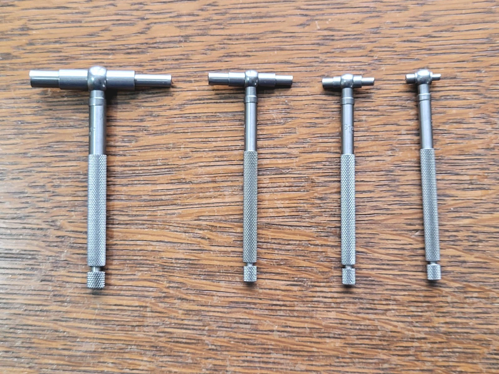 Vintage L. S. Starrett No. S579G Set of Four Telescoping Gages in Pouch USA