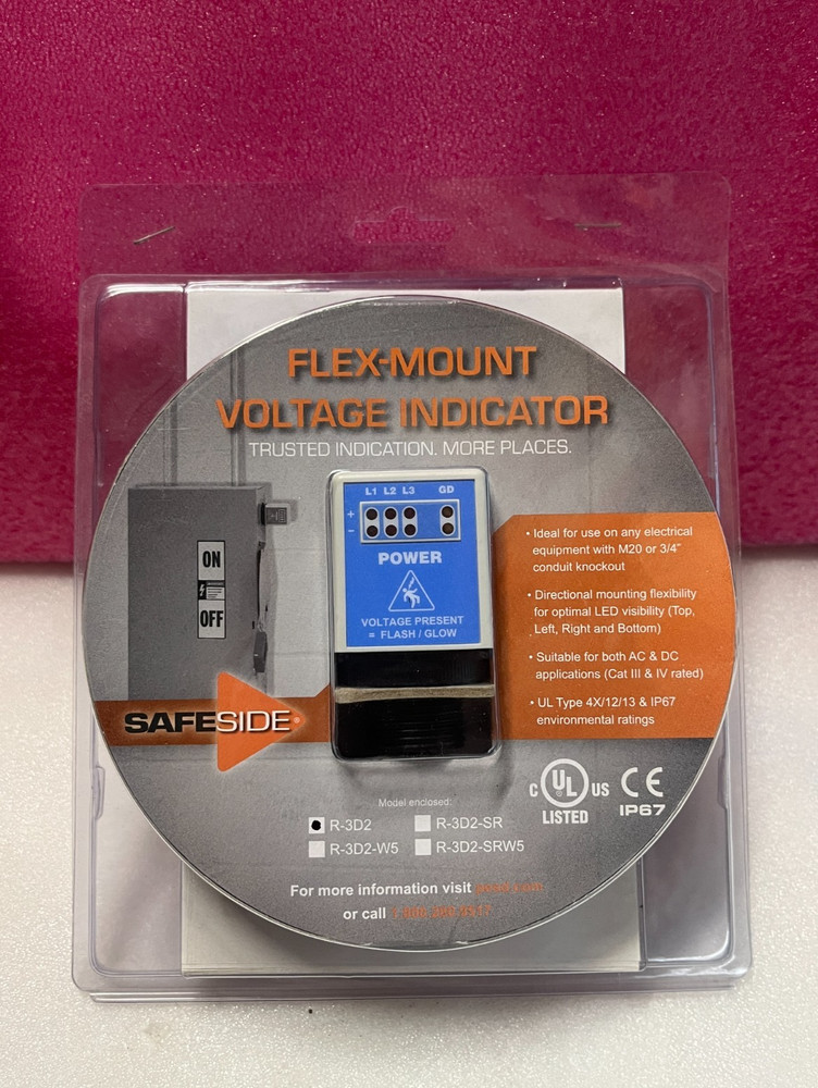 New NIB Grace Engineered Flex Mount Voltage Indicator R-3D2, 3 Phase 4 Wire