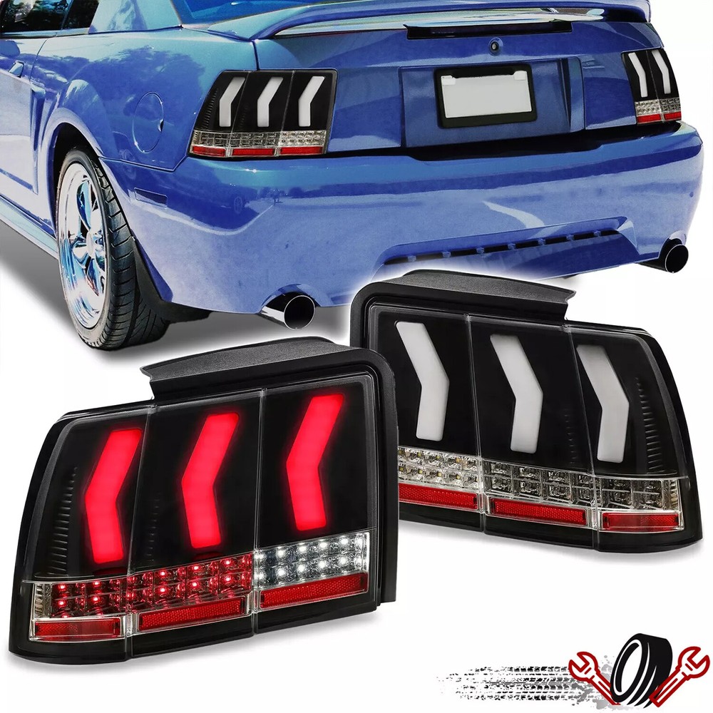 LED Tail Lights Sequential Turn Signal Set For Ford Mustang 1999-2004 Left+Right
