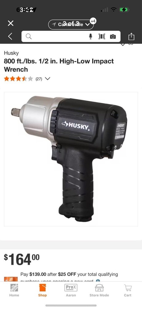 Husky 1/2 Inch Impact Wrench