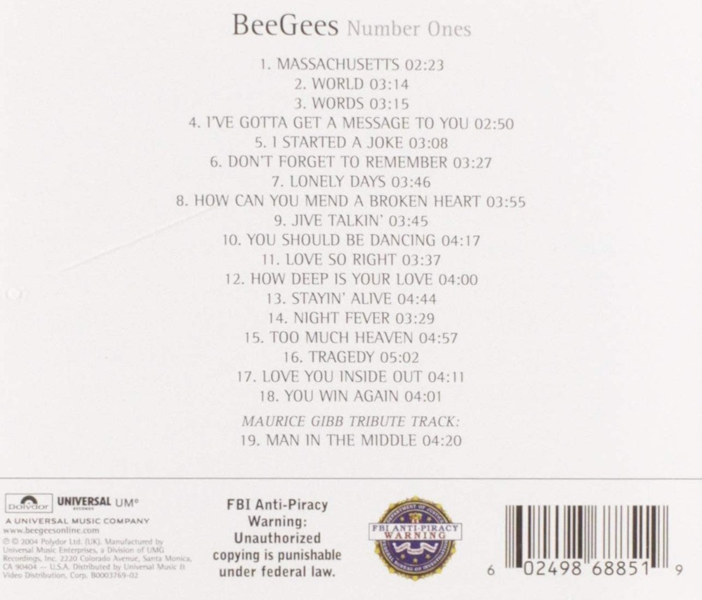 Bee Gees Number Ones (CD)