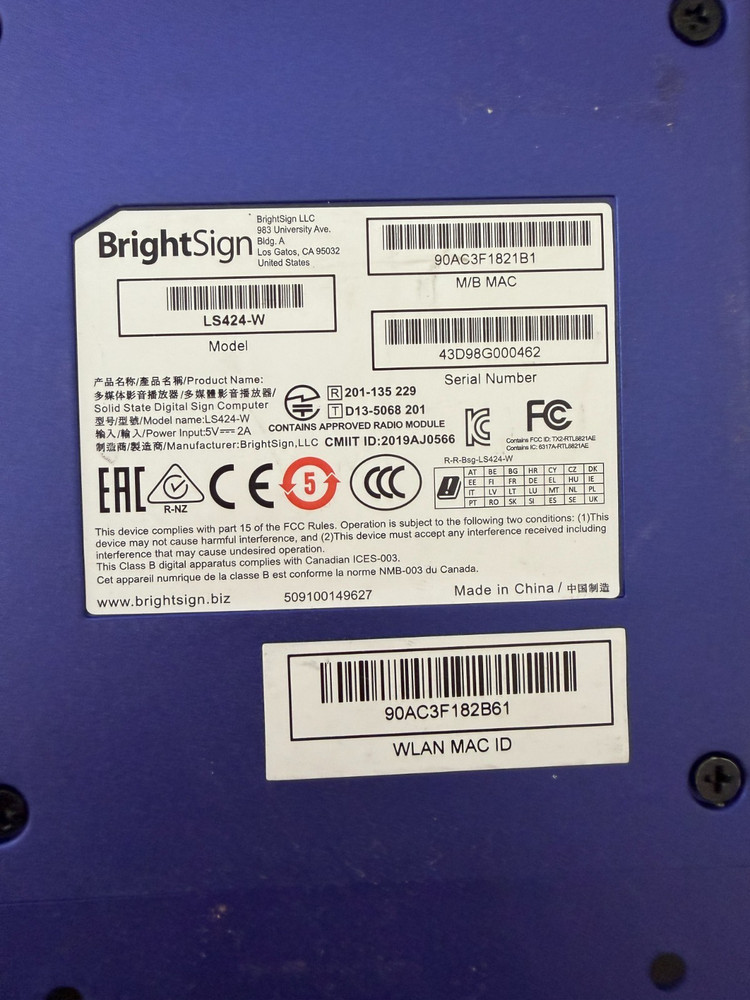 BrightSign LS424