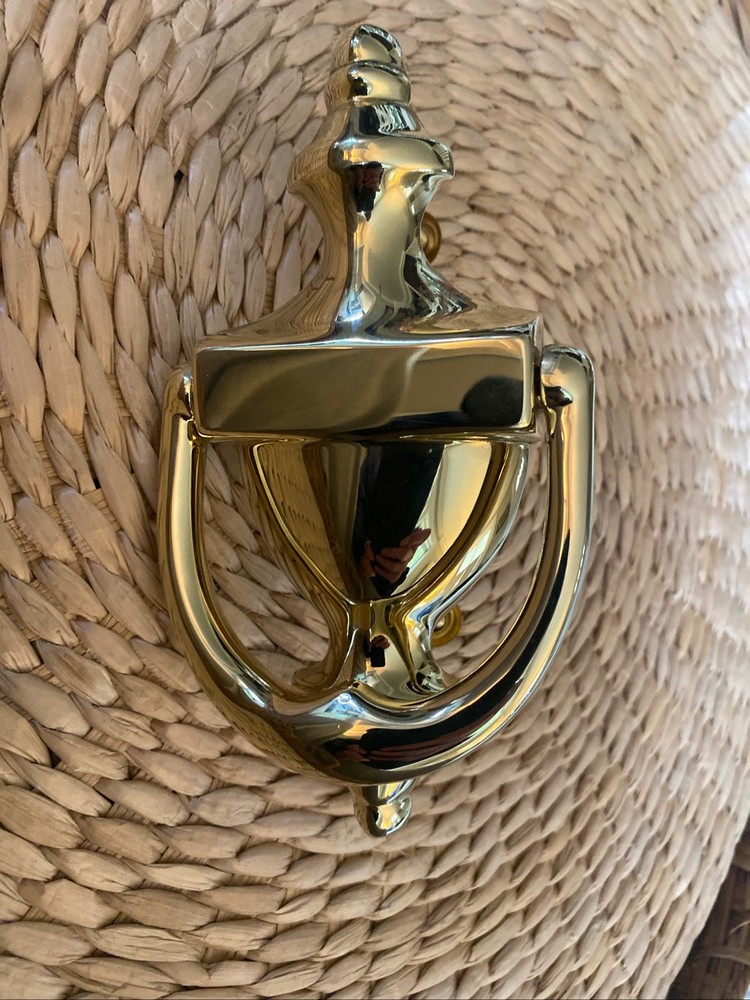 Solid Brass Baldwin Colonial Door Knocker 6.5” X 3.5”