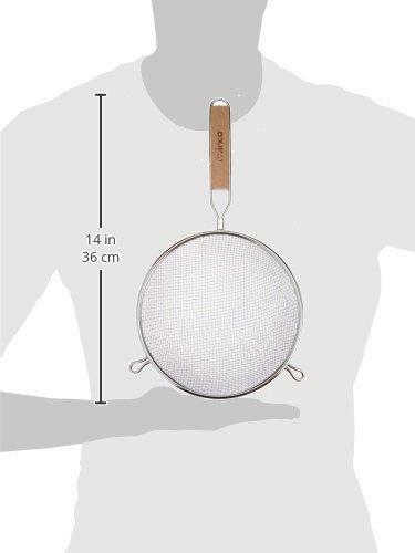 Winco MS3A-8D Strainer with Double Fine Mesh, 8-Inch Diameter