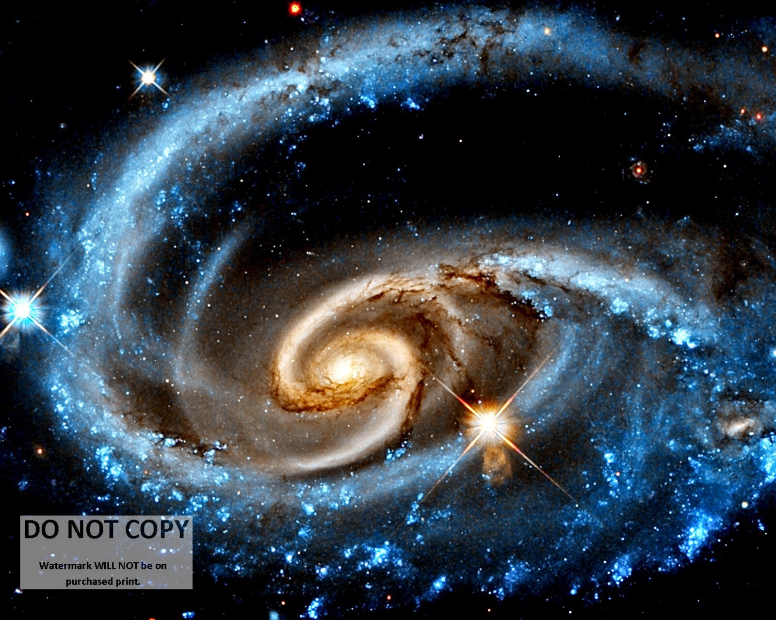 ARP 273 INTERSECTING GALAXIES IMAGE FROM HUBBLE SCOPE - 8X10 NASA PHOTO (OP-830)