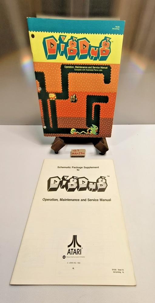 ATARI DIG DUG Game Operation Service Manual TM-203  & Schematic supplement