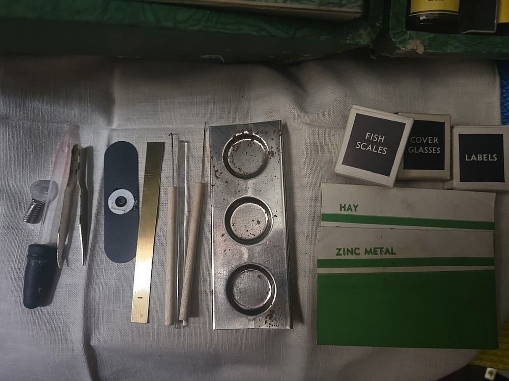 Vintage Gilbert Microscope and lab set