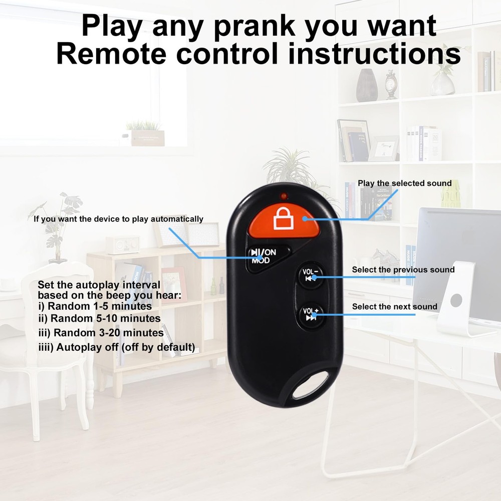 Black Cricket Noise Maker, Beeping Hidden Prank Maker Machine...
