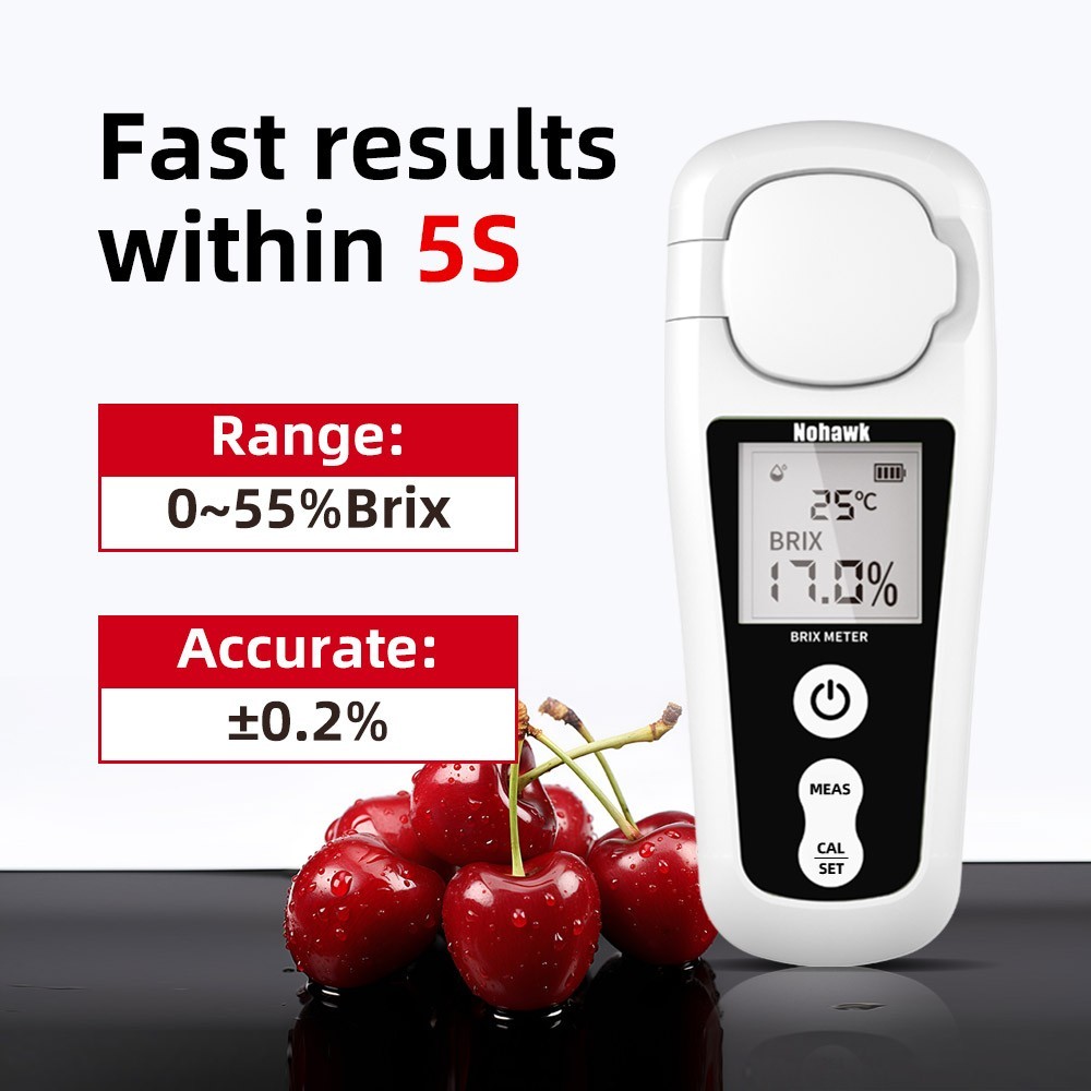 Digital Refractometer Test Sugar Drinks Brix Professional Saccharometry