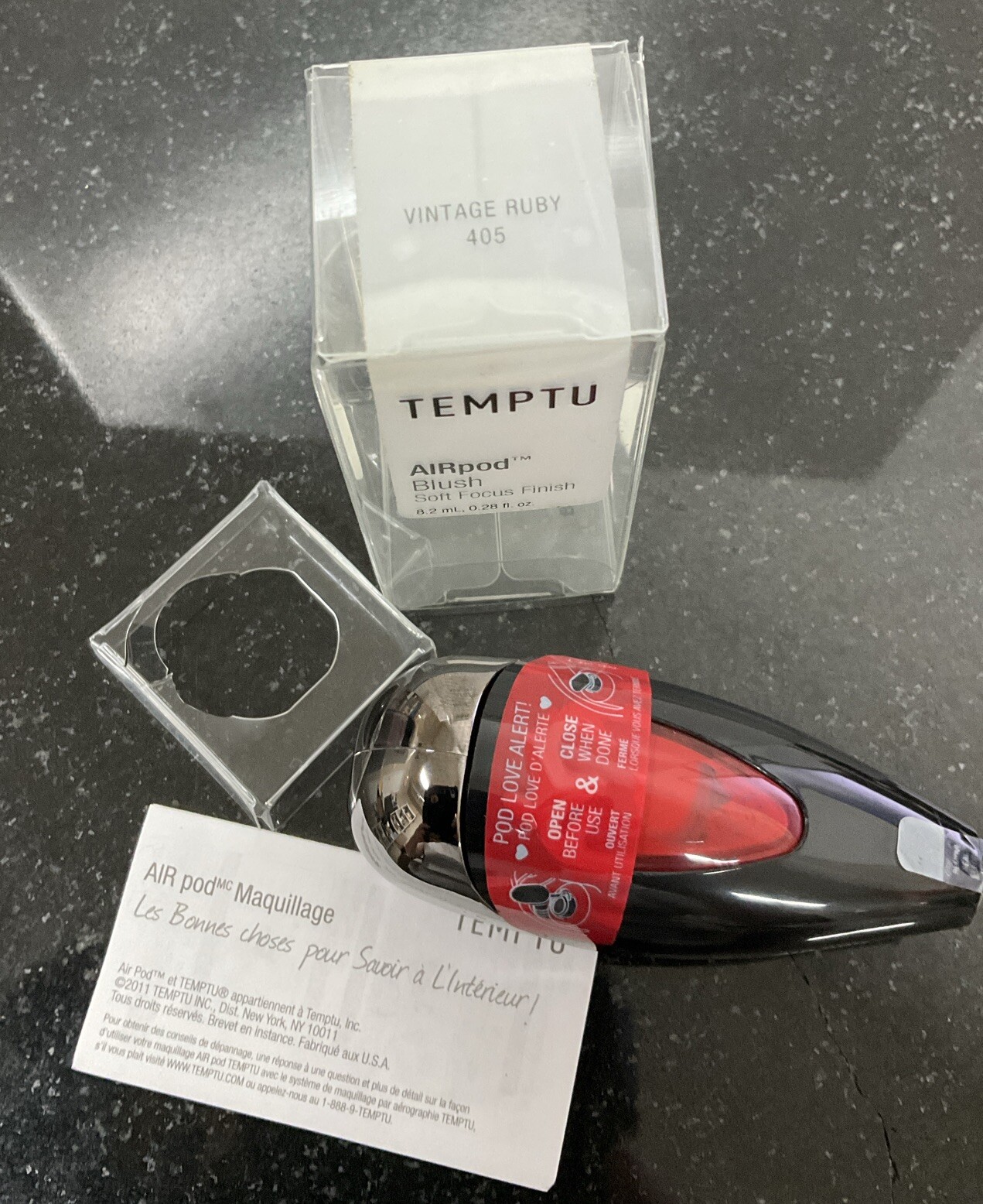 TEMPTU AIRpod Blush Soft Focus Finish Vintage Ruby 405 0.28 Oz NEW