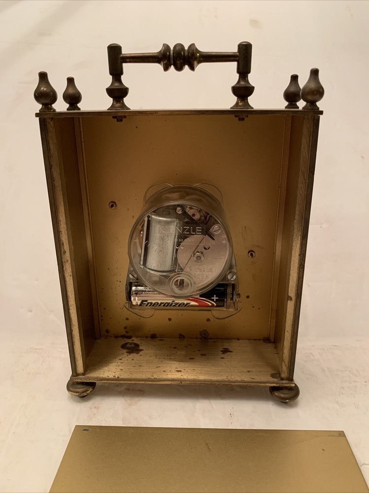 Vintage Germany Kienzle Automatic Brass Table Clock. Works Fine.