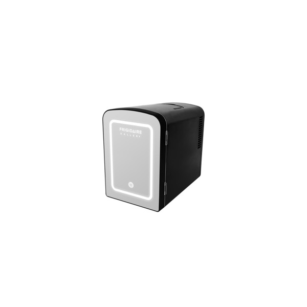Frigidaire, 9 Can Beauty Lighted Mirror Fridge, Black
