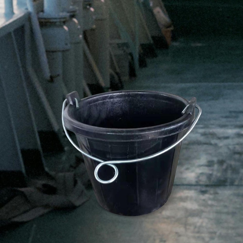 Rubber feed Bucket with Handle Feeder Container Storage Multipurpose Easy