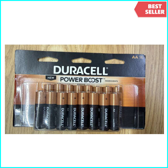 Duracell AA Batteries Power Boost 16 Count Alkaline 12 Year Storage