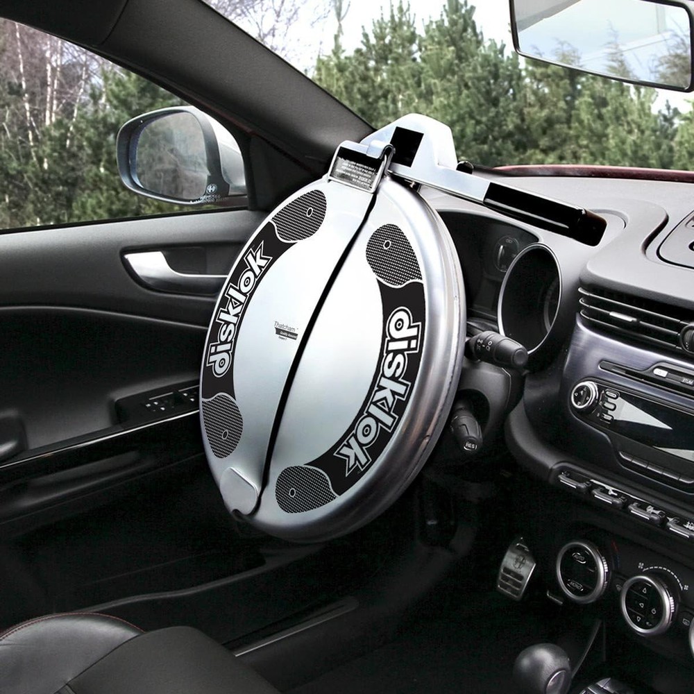 Disklok Small Steering Wheel Lock with Protective Wheel Cover and Storage Bag