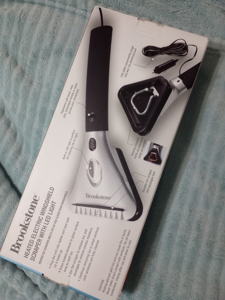 Brookstone Heated Electric Windshield Ice Scraper With LED Light